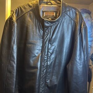 Johnston & Murphy Black Leather Jacket